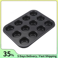 Heavy duty carbon steel cupcake baking tray,12 mini cup cupcake shaped cake pan,nonstick cupcake bak