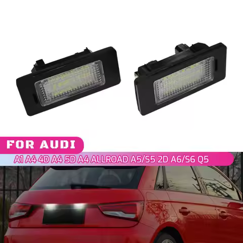 For Audi A1 A4 B8 A5 S5 A6 S6 A7 Q5 TT TTS 2D For VW 6000K White 2PCS Car No Error Canbus Led Licens