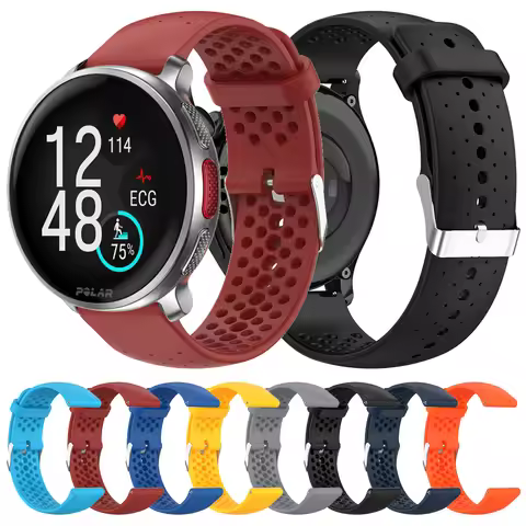 20 22mm Breathable Silicone Strap For Polar Vantage V3 M2/M Grit X Pro Titan Wristband For Polar Ign