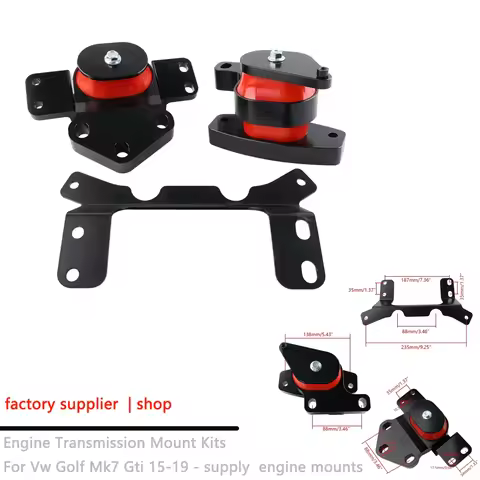 UPGRADE Transmission Engine Motor Mount Kit for 15-19 VW GTI Golf R MK7 2.0T Audi A3 S3 1.8/2.0T Dri