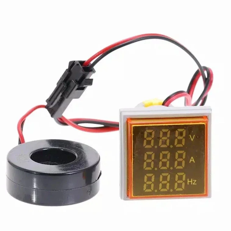 lampu pilot AC volt ampere hz meter