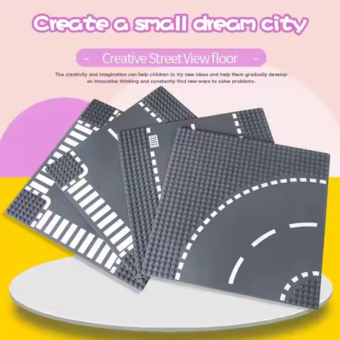 32X32 Classic Road Building Block Base Plate City View Traffic Road Figures Construction Toys Bricks