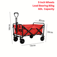 Upgraded Durable Big Heavy Duty Collapsible Folding Utility Wagon Trolley Cart Outdoor Camping Cart Beach Picnic Use Folding Utility Wagon Trolley  Heavy Duty Foldable Folding Stroller Trolley Wagon Direct Factory price