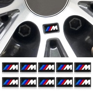 2/5/10Pcs Carbon Fiber Steering Wheel Car Logo Emblem 3D Stickers For BMW F30 F01 F10 F35 F15 F16 F1