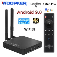 Ugoos AM6B Pl Android 9 TV Box Amlogic S922X-J DDR4 4GB 32GB 4K HD Media Player 1000M LAN WiFi6 BT5.0 O AM6 Pl Set Top B