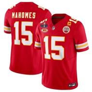 2025-24 Super Bowl LVIII 4 Patch Men's NFL Jersey Kansas City Chiefs Patrick Mahomes Red Limited Ame