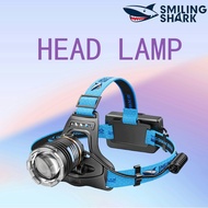 Fishing Head Torch 100W XHP90 Headlight Waterproof Head Flash Light SmilingShark Yellow Light Sensor