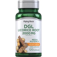 Piping Rock DGL Supplement | 2000mg | 120 Capsules | Licorice Root | Mega Potency | Herbal Extract |