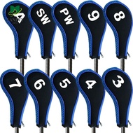 ALANFY Golf Iron Headcover Golf Iron Covers Set 4-9,P,S,A Protective Cover Golf Training Equipment S