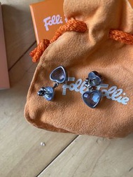 Folli Follie 925心形耳環及同牌子鑰匙扣套裝