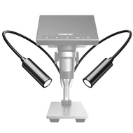 Lampu Bantu Mikroskop Tomlov Gooseneck Aluminium Fleksibel Digital LCD Mikroskop Lampu LED Kecerahan