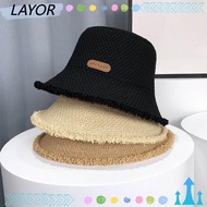 LAY Bucket Hat, Foldable Breathable Fisherman's Hat, Anti-UV Sun Hat Women Girls