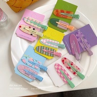 Dopamine Cute Seamless Hair Clip Female 2025 Forehead Side Bangs Clip Duckbill Hairpin Children's He