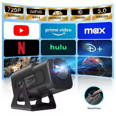 XGODY 4K UHD Mini Smart Beamer 5G WiFi Heimkino Projektor LED Bluetooth Android