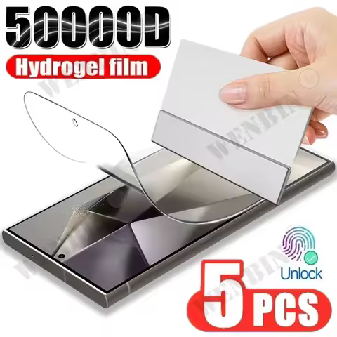 5 Pcs Hydrogel Film For Samsung Galaxy S26 S25 S24 S23 S22 Ultra Plus S24 FE Note 20 Ultra A56 A36 A