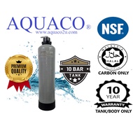 AQUACO OUTDOOR WATER FILTER ECO 10x44 FIBER + ALUM COVER  (HALAL CARBON) 10 BAR TANK FULLY 0.6mm-1.2