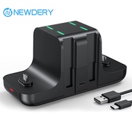 NEWDERY Controller Charger Dock for Nintendo Switch Pro Controller and Joy con,6-in-1 Fast Charging Dock Station for Switch &amp; OLED Model &amp; Lite with Charging Indicator