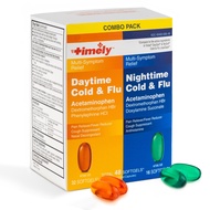 Timely Day and Night Cold and Flu Medicine - 32 Daytime and 16 Nighttime Cold and Flu Softgels - Com