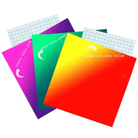 12x10in Hot Sensitive Color Changing Vinyl Adhesive Craft Film Sheet 3 Colors with 2pcs Transfer Pap
