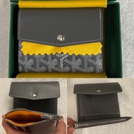 全新真品 GOYARD 高德亞 灰色經典老花三折中夾附零錢袋