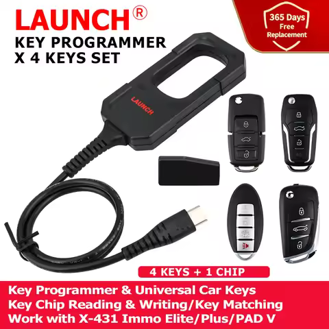 LAUNCH Global X-431 Car Key Programmer x 4 Keys Set Work With X431 PAD V IMMO ELITE IMMO PLUS PRO3 A