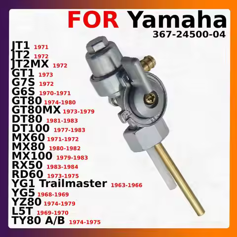 Motorcycle Gas Fuel Tap Valve Switch For Yamaha JT2MX RD60 TY80 DT80 DT100 MX60 MX80 MX100 RX50 367-
