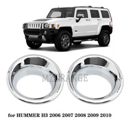 For Hummer H3 2006-2010 H3T 2009-2010 Accessories Parts 2pcs Fog Light FogLamp Cover Trim Chrome Fro