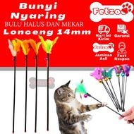 CAT TEASER CAT TOY STICK Cat Toys Stick Cat Toys Feather Bell 14mm Loud Jingle Stick Cat toys Cat Te