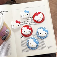 Korean Style Grid Hello Kitty Cat Magnetic Airbag Mobile Phone Holder Combination Lazy Desktop Drama