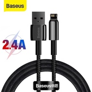 Cáp sạc iphone Baseus - Dây sạc nhanh ip 2.4A bọc dù cao cấp truyền dữ liệu cho ip 6 7 8 X XMAX 11 1