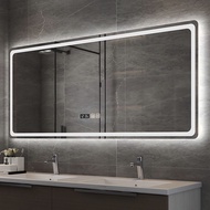 [kline]LED Bathroom Smart Mirror Bathroom Toilet Touch Smart Defogging Cosmetic Mirror Wall with Light Wall-Hanging Mirror/Stainless Steel Intelligent Storage Mirror Cabinet