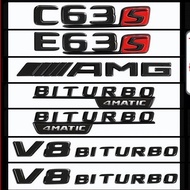 [Free 4Matic] BENZ BENZ Car Logo New E-Class C-Class Modified E63s AMG Rear Tail Logo Sticker E43 E5