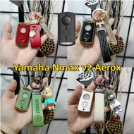 Yamaha nmax v2 Motor Remote Key Fob Case for Yamaha Nmax 2021/2022 NVX NVX155 XMAX XMAX300 QBIX AEROX JAUNS 2018 2019 Car Accessories