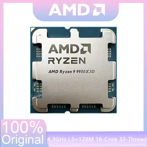 Original AMD Ryzen 9 9950X3D CPU 5.7GHz 16-Core 32-Thread 4NM L3=128M Socket AM5 9000 Series R9 9950