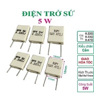 [Set of 10c] Vertical ceramic resistor 5w 0.33R. 0,47R (5%) TAIWAN, good quality....
