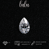 Lulu Moissanite Jewelry - Perhiasan Wanita Batu Permata Moissanite 1 Carat - Pear Cut Moissanite Gem