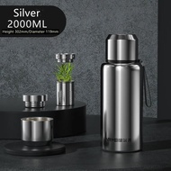 2L 3L Large Capacity Thermos Stainless Steel Vacuum Flask Outdoor Portable Car Coffee Water Bottle R
