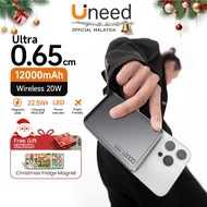 [China 3C+Qi2] Uneed Mini PowerBank 12000/6000mAh PD35W Magnetic Wireless 20W Fast Charging For iP17