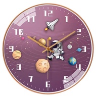 MK นาฬิกา นาฬิกาแขวนผนัง ทรงกลม12 นิ้ว ราคาถูก หน้าปัดนาฬิกาจะเป็นกระจกมองเห็นชัดเจน นักบินอวกาศ