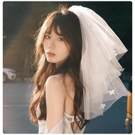 ((Quick Shipment) Veil Veil Bridal Veil Hair Clip Veil Short Veil Bridal Veil Veil Hair Accessories 