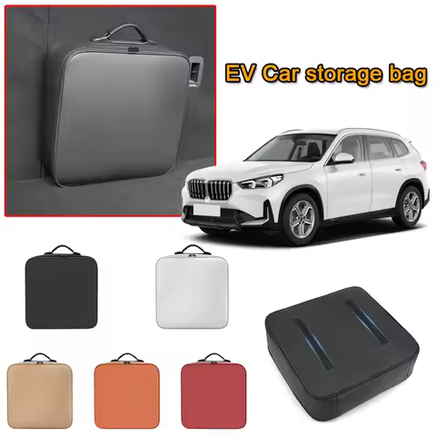Portable EV Car Charging Cable Storage Box Electric Vehicle Charger Cables Carry Bag For BMW i3 i4 i
