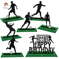ABongBang 13 Pcs Soccer Party Table Decorations Soccer Table Centerpieces Paper Soccer Player Silhou