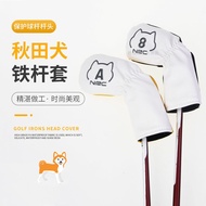GOLF Iron Cover Cartoon Akita Dog Embroidered Iron Protective Cap Cover GOLF Head Cover 9pcs/Set PU 