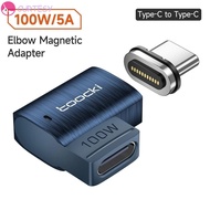 CURTESY USB Type C Magnetic Adapter, 100W Power 90 Degree Type-C 100W Magnetic Adapter, Right Angle 