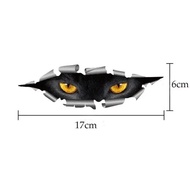 ZJ HOME Multi-Purpose Car Stickers Cat's Eye Peek Shock Absorber Waterproof 3D Funny Self-Adhesive R