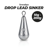 [5 PCS] Drop Lead Sinker (10g - 200g) Batu Ladung Timah Pancing Fishing Sea Bottom Weight Timah Pant