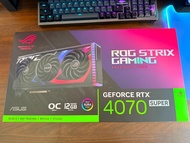 99%新 行貨 Asus ROG Strix RTX 4070 Super OC 12GB 顯卡 有保養