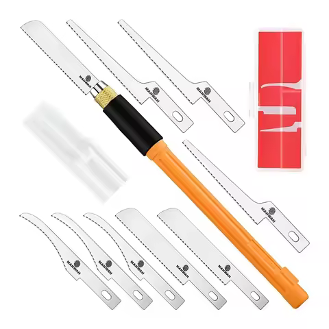 MANWAH Mini Hand Saw Model Process Tool Modeling Hobbies DIY Razor Saw Hacksaw Tool Model Tool Knife
