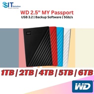 WD Western Digital My Passport 1TB | 2TB | 4TB | 5TB | 6TB Portable External Hard Disk USB 3.2 With 