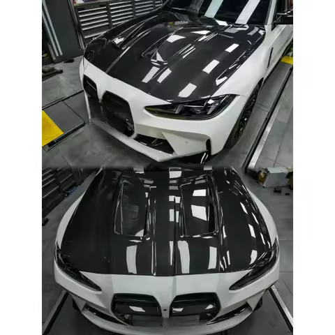 N Style Carbon Fiber Vented Engine Hood Fit G80 G82 G83 M3 M4 Sport Car Aerodynamic Tuning Parts